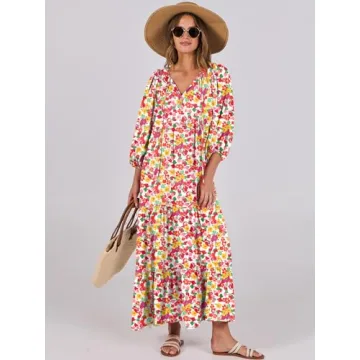 ANRABESS Women’s Summer Boho Maxi Dress - Flowy & Elegant