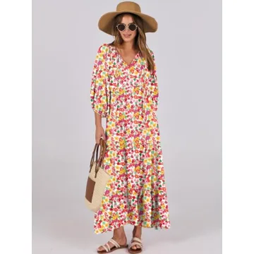 ANRABESS Women’s Summer Boho Maxi Dress - Flowy & Elegant