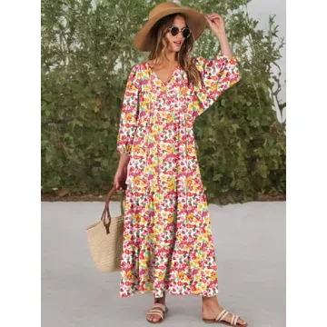 ANRABESS Women’s Summer Boho Maxi Dress - Flowy & Elegant