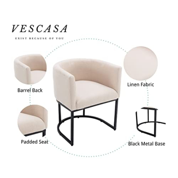 Stylish VESCASA Linen Upholstered Dining Chair