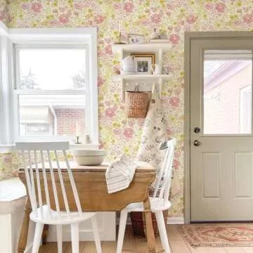 Simon&Siff Floral Peel and Stick Wallpaper for Easy Home Decor