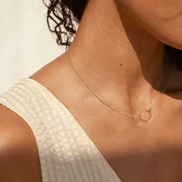 Layered Initial Necklaces - 14K Gold Plated Dainty Jewelry