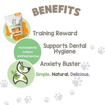 Nature Gnaws Beef Tendons for Dogs 4-5" (12 Count) - Mixed Thickness - Long Lasting for Small and Medium Dogs - Natural Beef Jerky Dog Chew Bones - Rawhide Free