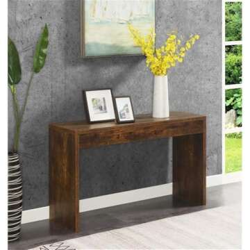 Convenience Concepts Northfield Console Table 48" - Modern Living Room Sofa Table, Contemporary Entr...