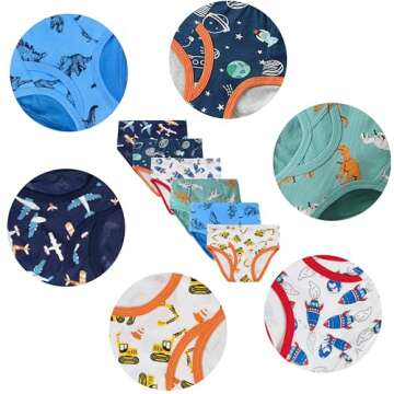 Boys Dinosaur Underwear - Comfy Cotton Briefs for Kids