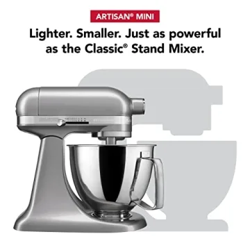 KitchenAid Artisan Mini Stand Mixer Compact Powerful Contour Silver