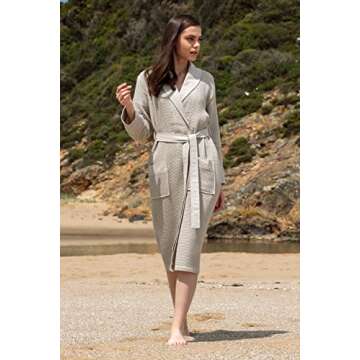 Luxury Waffle Shawl Collar Women's Robe for Comfort