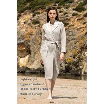 Luxury Waffle Shawl Collar Women's Robe for Comfort