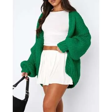 PRETTYGARDEN Womens Chunky Knit Cardigan - Trendy Style
