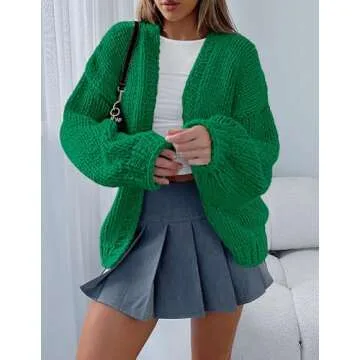 PRETTYGARDEN Womens Chunky Knit Cardigan - Trendy Style