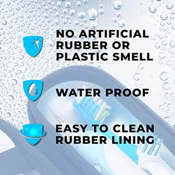 Wilken Electric Toothbrush Case | Universal Travel Case | Odor Free Thermoplastic Shell | Compatible with Oral B, Sonicare, and More Electric Toothbrush Brands (Carbon Fiber)