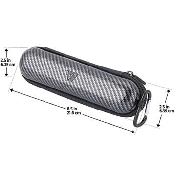 Wilken Electric Toothbrush Case | Universal Travel Case | Odor Free Thermoplastic Shell | Compatible with Oral B, Sonicare, and More Electric Toothbrush Brands (Carbon Fiber)