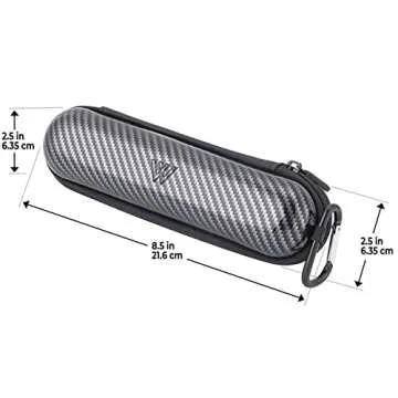 Wilken Electric Toothbrush Case | Universal Travel Case | Odor Free Thermoplastic Shell | Compatible with Oral B, Sonicare, and More Electric Toothbrush Brands (Carbon Fiber)
