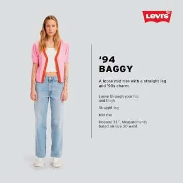 Levi's Women's 94 Baggy Jeans in Lines in The Sand