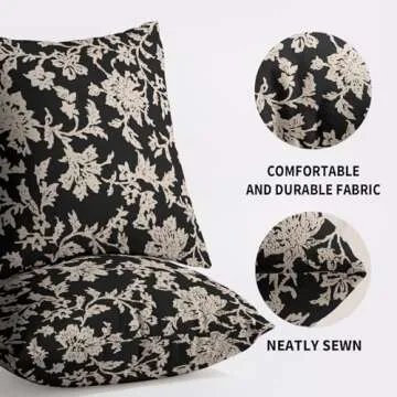 Vintage Floral Pillow Covers 18x18 Set of 2 Decorative Throw