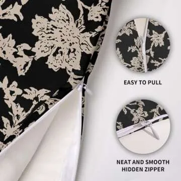 Vintage Floral Pillow Covers 18x18 Set of 2 Decorative Throw