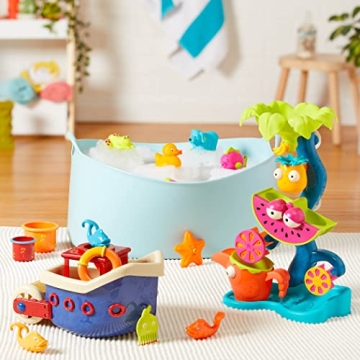 B. toys- Tropical Waterfall- Water Wheel Toy – Water & Sand Play Set – Water Wheel for Toddlers – Kids – Beach, Pool, Bath Toys – 18 Months +, Multicoloured