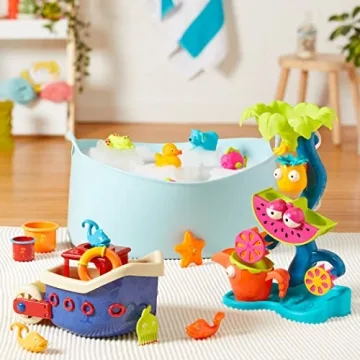 B. toys- Tropical Waterfall- Water Wheel Toy – Water & Sand Play Set – Water Wheel for Toddlers – Kids – Beach, Pool, Bath Toys – 18 Months +, Multicoloured