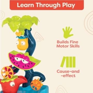 B. toys- Tropical Waterfall- Water Wheel Toy – Water & Sand Play Set – Water Wheel for Toddlers – Kids – Beach, Pool, Bath Toys – 18 Months +, Multicoloured