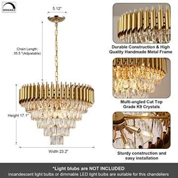 Elegant AXILIXI Crystal Chandelier for Modern Homes