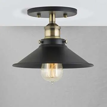 Line di Liara Andante Black Flush Mount Ceiling Light