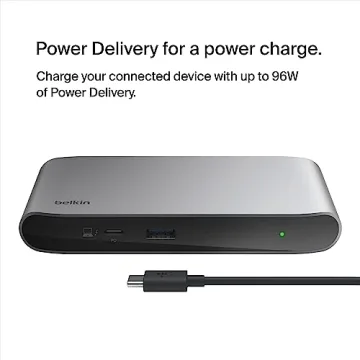Belkin 5-in-1 Thunderbolt Hub with High-Speed Connectivity and Power
