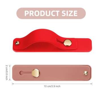 Weewooday 12 Pcs Phone Grip Strap Telescopic Finger Strap Bracket Portable Phone Finger Kickstand St...