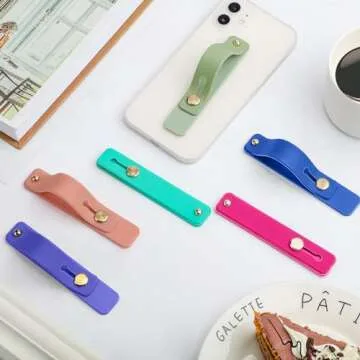 Weewooday 12 Pcs Phone Grip Strap - Colorful & Durable