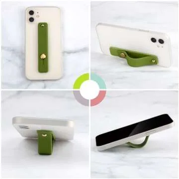 Weewooday 12 Pcs Phone Grip Strap - Colorful & Durable