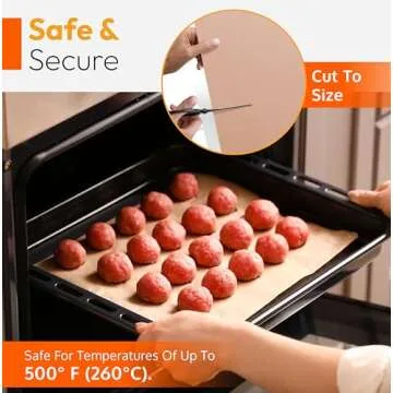 Teflon Sheets for Heat Press and Baking - Reusable PTFE Oven Liners, Premium Teflon Sheet for Baking - Heat Resistant Range Mat - Food Safe, BPA & PFOA Free - Large 16" x 20” (3-Pack)