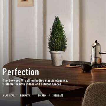 LeafLuxe Mini Natural Pine Christmas Tree with Ceramic Planter - 10 Inch Tabletop Miniature Tree for...