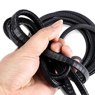 Sumnacon Car Door Edge Guards - Flexible Rubber Edge Trim for Protecting Edges of Cars, Boats, Vehicles & Metal Glass Equipment, Durable and Removable Protector Guard Seal Strips (13 Ft Black)