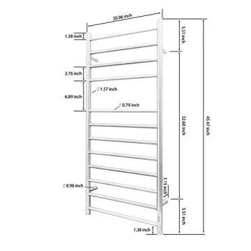 KEG Towel Warmer Wall Mounted with Built-in Timer 12 Bars Electric Stainless Steel Heated Towel Racks for Bathroom, Hot Plug-in Bath Towel Heater Brushed Nickel