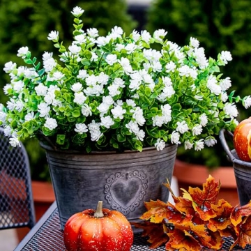 AXYLEX Artificial Flowers - 12 Bundles Faux Plants Outdoor