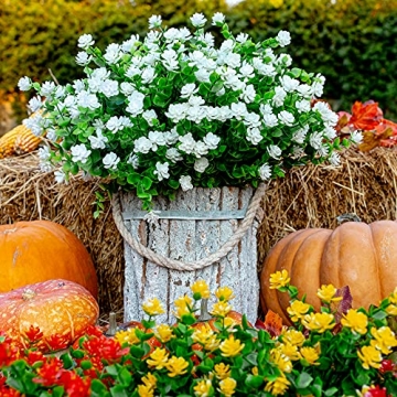 AXYLEX Artificial Flowers - 12 Bundles Faux Plants Outdoor