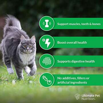 ULTIMATE PET NUTRITION Nutra Thrive™ Cat 40 in 1 Nutritional Supplement for Cats, Vitamins, Minera...
