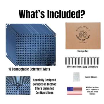 10 Pk: Scat Mats, Cat Deterrent Mat, Keep Dogs Off Furniture, Scat Mat for Cats, Scat Mats for Dogs,...