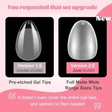 Extra Short Almond Nail Tips, SINOKAME No File Gel Nail Tips with Tip Primer Cover, for Tiny Petite Child &Average Nail Beds, Clear Gel Press on Fake Nails Short for Nail Extensions,600Pcs 15 Sizes