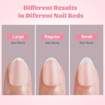 Extra Short Almond Nail Tips, SINOKAME No File Gel Nail Tips with Tip Primer Cover, for Tiny Petite Child &Average Nail Beds, Clear Gel Press on Fake Nails Short for Nail Extensions,600Pcs 15 Sizes