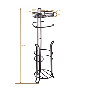 SunnyPoint Elegant Toilet Paper Holder with Storage Shelf