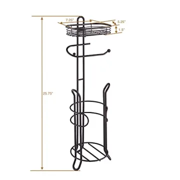 SunnyPoint Elegant Toilet Paper Holder with Storage Shelf
