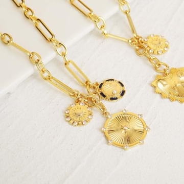 HETICA Stylish Gold Necklace for Women With Unique Charms