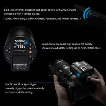 GODOX AD300Pro Outdoor Flash Strobe Monolight, 300Ws 2.4G TTL HSS 1/8000s Portable Flash Speedlight with Bi-Color Modeling Lamp and Recharagable Lithium Battery for Photography Outdoor Shooting