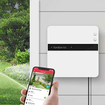 Aeon Matrix Yardian Pro Smart Sprinkler Controller 8 Zone - Control Buttons, Apple HomeKit, Alexa, Google Assistant and Home Assistant Compatible, Enhanced Wi-Fi, RJ45, Level VI Worldwide Power Supply