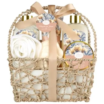 Home Spa Gift Basket, Bath Spa Kit for Women, with Body Lotion, Shower Gel, Bubble Bath, Body Scrub,...