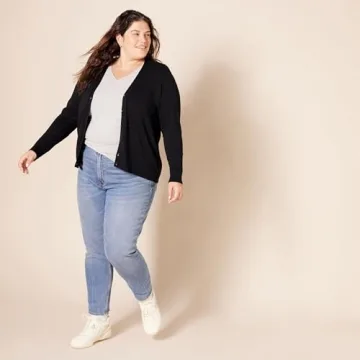 Lightweight V-Neck Cardigan for Women - Plus Size