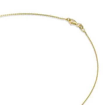 PAVOI Italian Solid 925 Sterling Silver Chain Necklace, 22K Gold Plated, 1.1mm Italian Diamond-Cut Cable Chain Necklace for Women and Men, MADE IN ITALY (16, Yellow Gold)