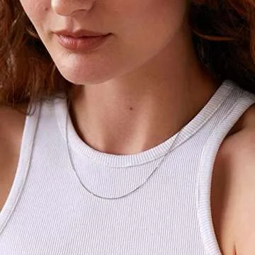 PAVOI Italian Solid 925 Sterling Silver Chain Necklace, 22K Gold Plated, 1.1mm Italian Diamond-Cut Cable Chain Necklace for Women and Men, MADE IN ITALY (16, Yellow Gold)