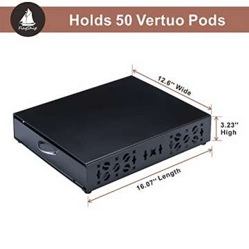 FlagShip Nespresso Pod Holder - Elegant Coffee Organizer for 50 Pods