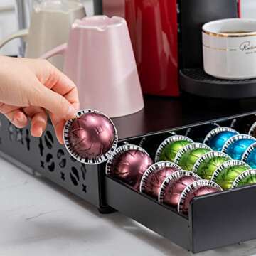 Stylish Flagship Nespresso Pod Holder for 50 Pods